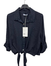 Load image into Gallery viewer, Linen tie front shirt/jacket
