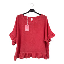 Load image into Gallery viewer, Frill edge linen top
