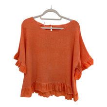 Load image into Gallery viewer, Frill edge linen top
