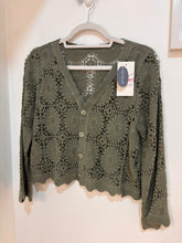 Load image into Gallery viewer, Cotton crochet cardigan
