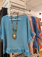 Load image into Gallery viewer, Frill edge linen top
