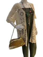 Load image into Gallery viewer, Woven metallic shoulder bag
