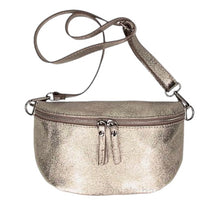 Load image into Gallery viewer, JADE   Italian leather sling/waist bag with detachable strap
