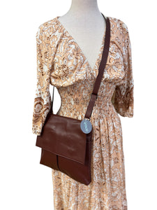 PEYTON Italian leather large cross body bag