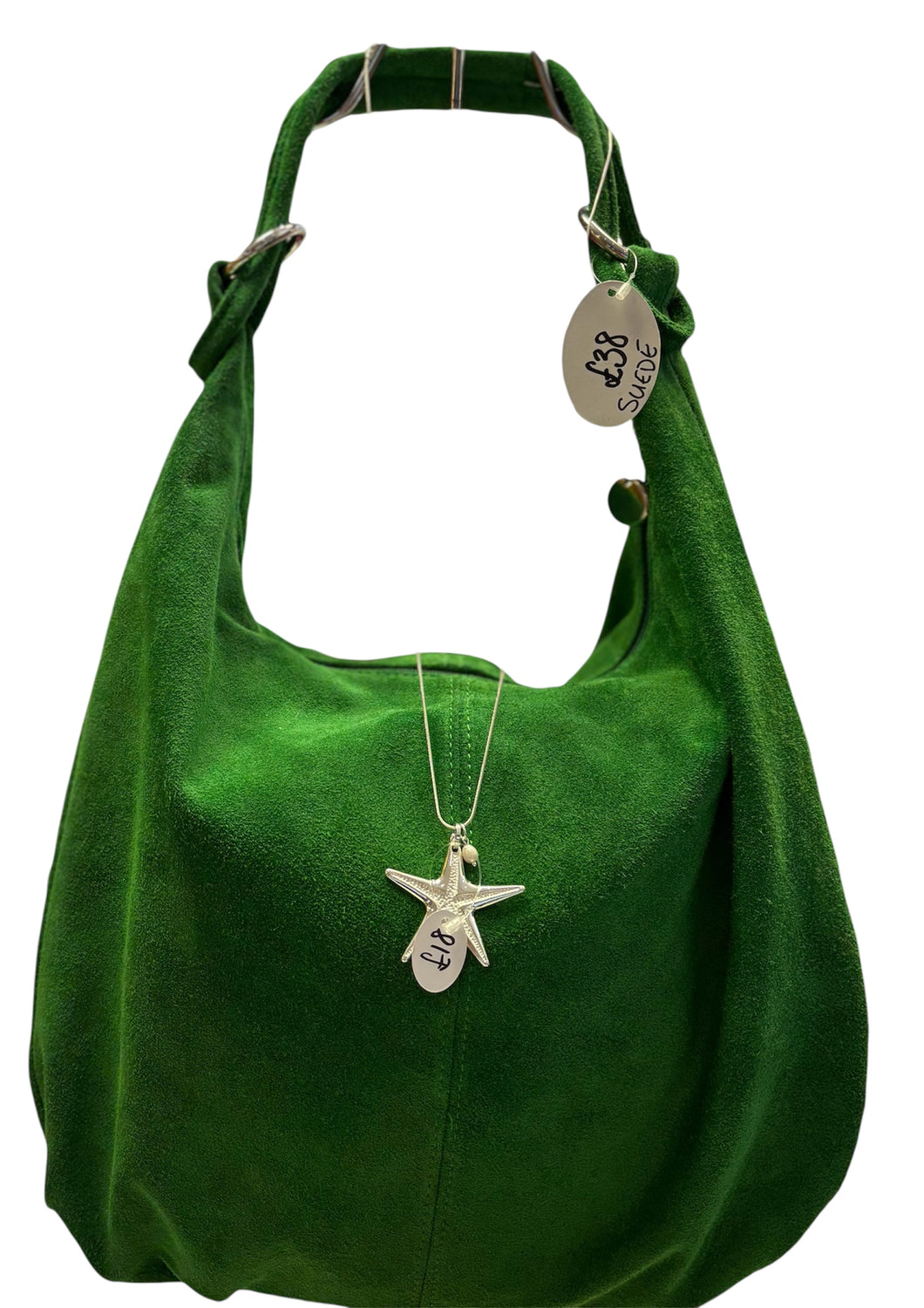 FREYA -  Suede slouch shoulder bag