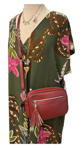 TAMMY Italian leather large cross body bag