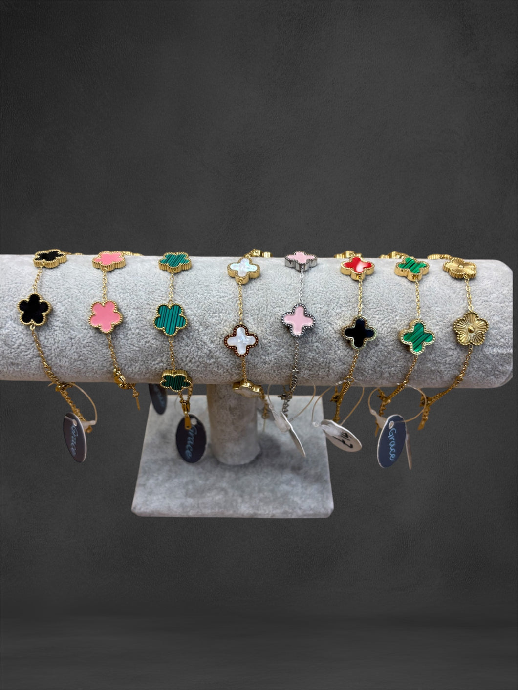 ‘Clover’ stainless steel bracelets