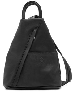 PAMELA     Italian soft leather medium sized backpack