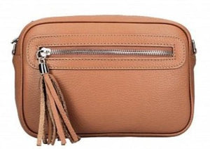 TAMMY Italian leather large cross body bag