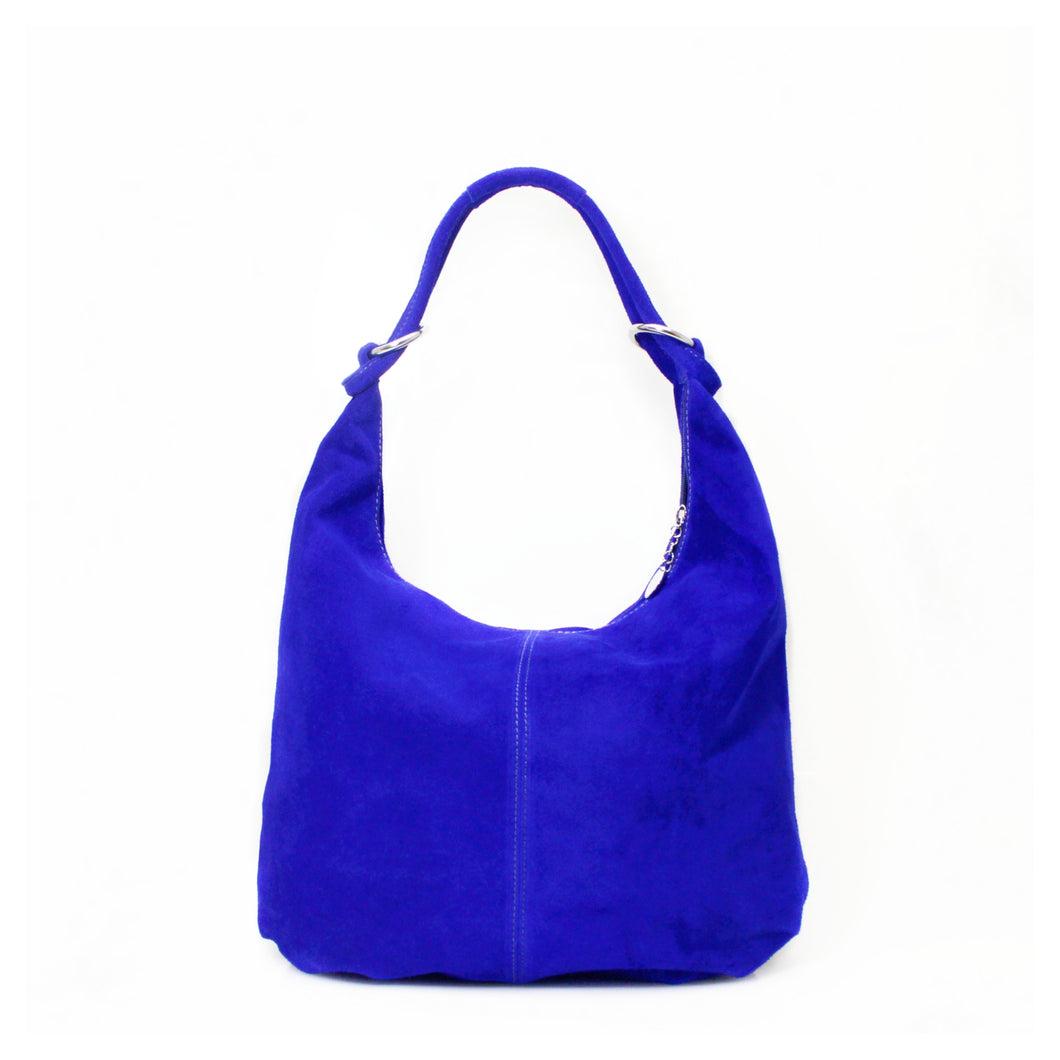 FREYA -  Suede slouch shoulder bag