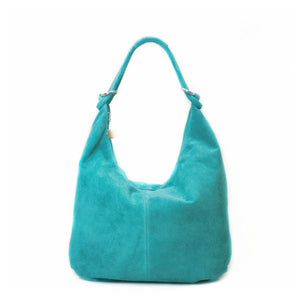 FREYA -  Suede slouch shoulder bag