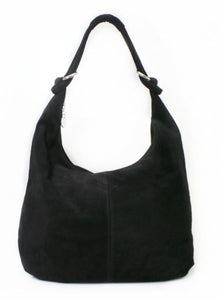 FREYA -  Suede slouch shoulder bag