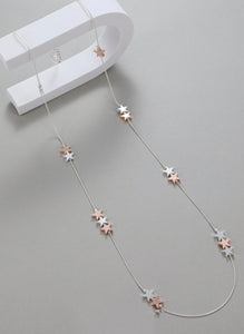 Shiny stars long necklace