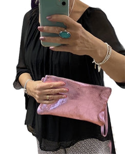 MICHELLE  Italian soft leather clutch/cross body bag