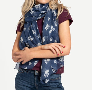 'Paw Prints' printed scarf