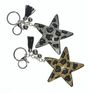 Leopard star keyring