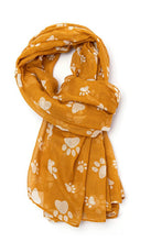 Load image into Gallery viewer, &#39;Paw Prints&#39; printed scarf
