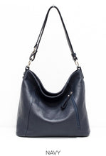 Load image into Gallery viewer, LORNA  Italian leather shoulder bag with front zip pocket
