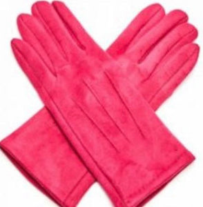 Faux suede gloves with touch screen fingertip - 10 colours