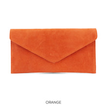 Load image into Gallery viewer, Suede leather envelope clutch
