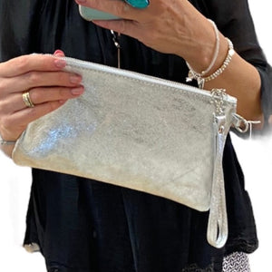 MICHELLE  Italian soft leather clutch/cross body bag