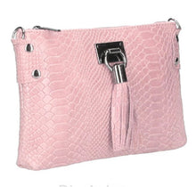 Load image into Gallery viewer, TESSA  Italian leather clutch bag with shoulder strap
