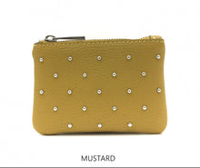 Load image into Gallery viewer, Leather studded coin purse

