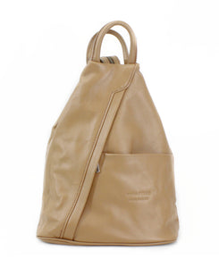 PAMELA     Italian soft leather medium sized backpack