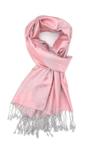 Peacock Feather print pashmina in purple, pink & turquoise