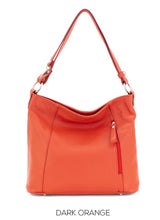 Load image into Gallery viewer, LORNA  Italian leather shoulder bag with front zip pocket

