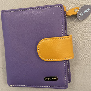 FELDA genuine leather purse with RFID protection