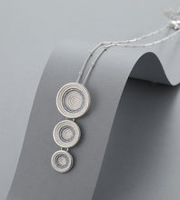 Load image into Gallery viewer, Silver and grey pendant necklace
