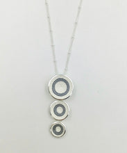 Load image into Gallery viewer, Silver and grey pendant necklace
