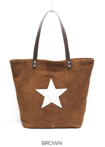 ISABELLA  Genuine suede bag with silver star