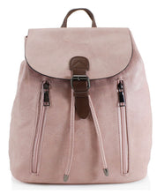 Load image into Gallery viewer, Two tone backpack with leather trim
