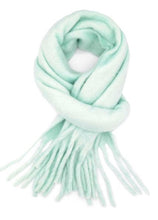 Load image into Gallery viewer, Plain winter tassel scarf
