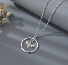 Load image into Gallery viewer, Silver bee necklace
