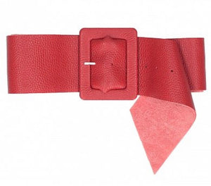 Genuine Italian leather belt - square buckle