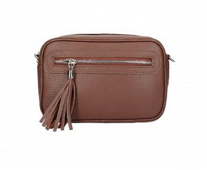 TAMMY Italian leather large cross body bag